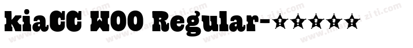 kiaCC W00 Regular字体转换